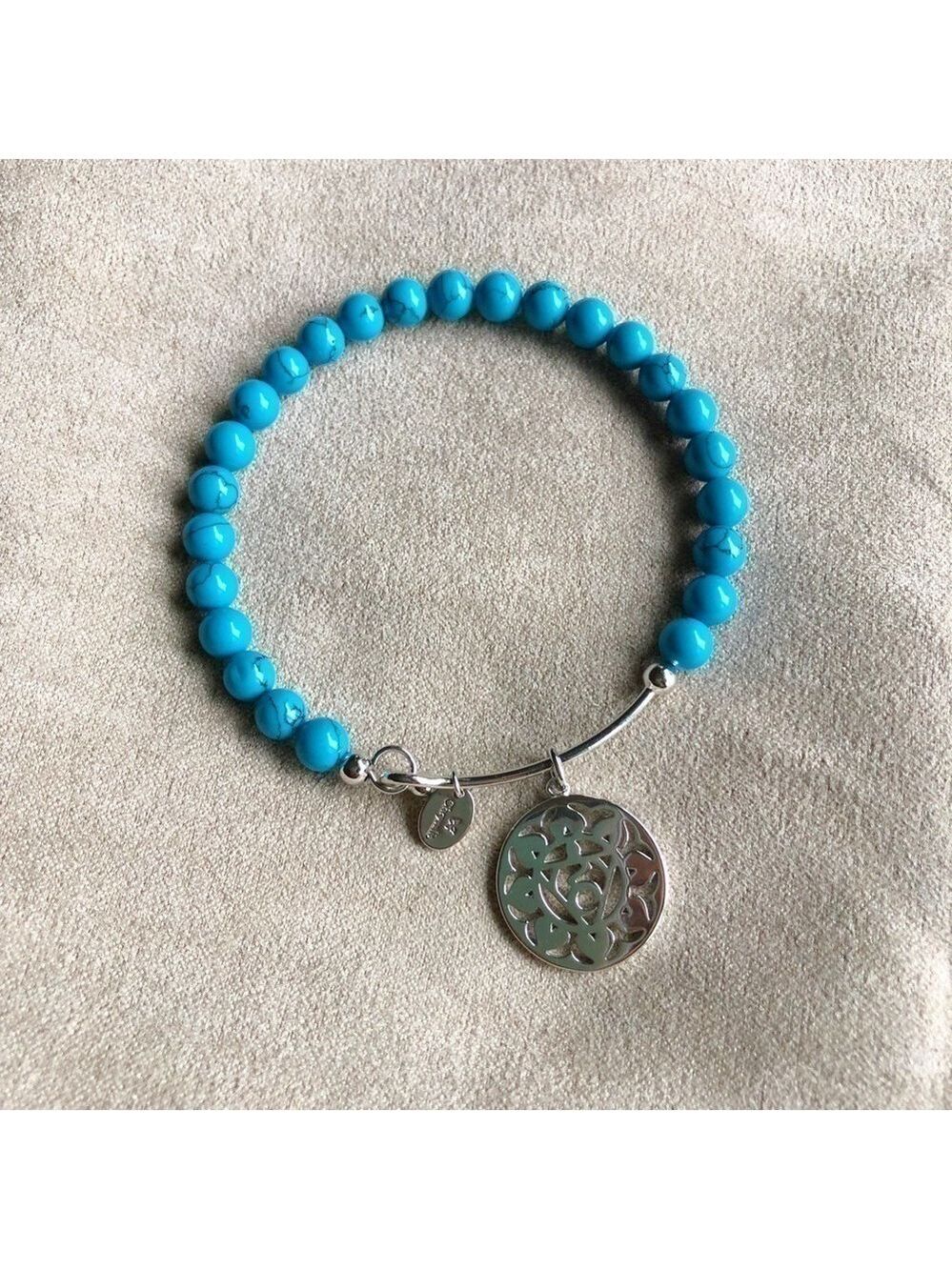 CHRYSALIS turquoise gemstone throat chakra bracelet.